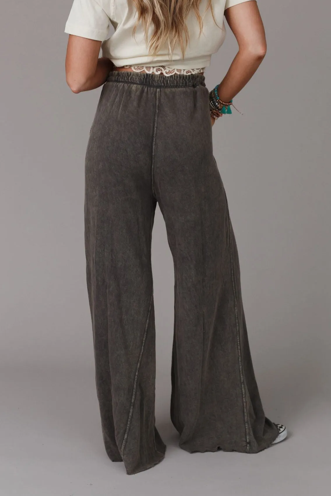 Relaxing Robin Wide Leg Pant - New Charcoal sold by Three Bird Nest product image thumbnail 4