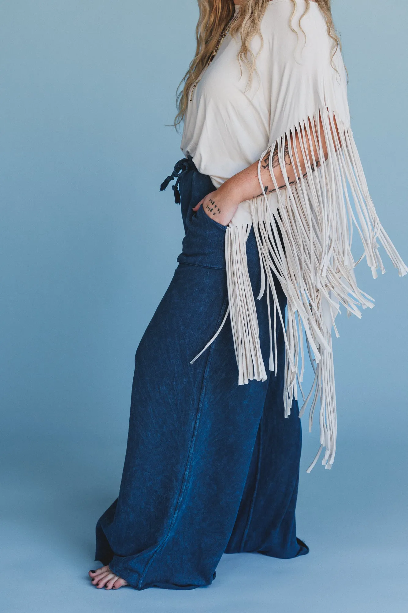 Relaxing Robin Wide Leg Pant - New Navy sold by Three Bird Nest product image thumbnail 5