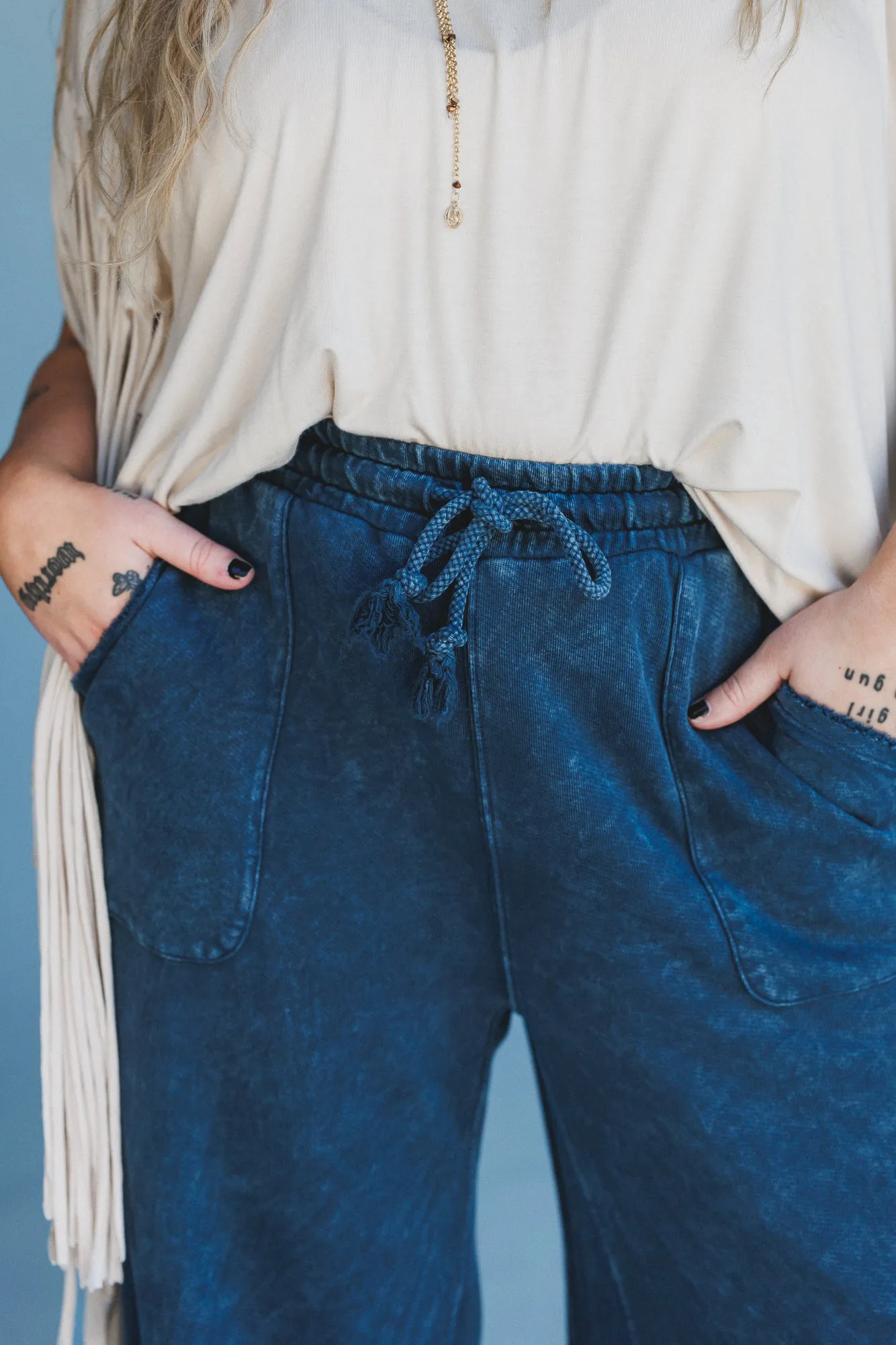 Relaxing Robin Wide Leg Pant - New Navy sold by Three Bird Nest product image thumbnail 4