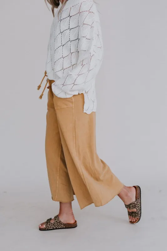 Relaxing Robin Wide Leg Pant - Mustard sold by Three Bird Nest