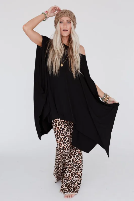 The Wren Tunic - Black sold by Three Bird Nest