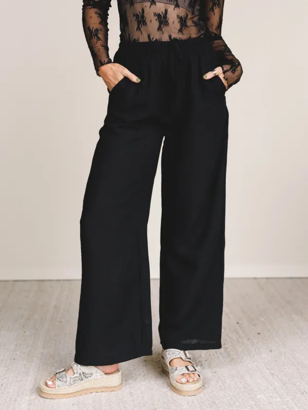Easy Flow Wide Leg Pant - Black sold by Three Bird Nest