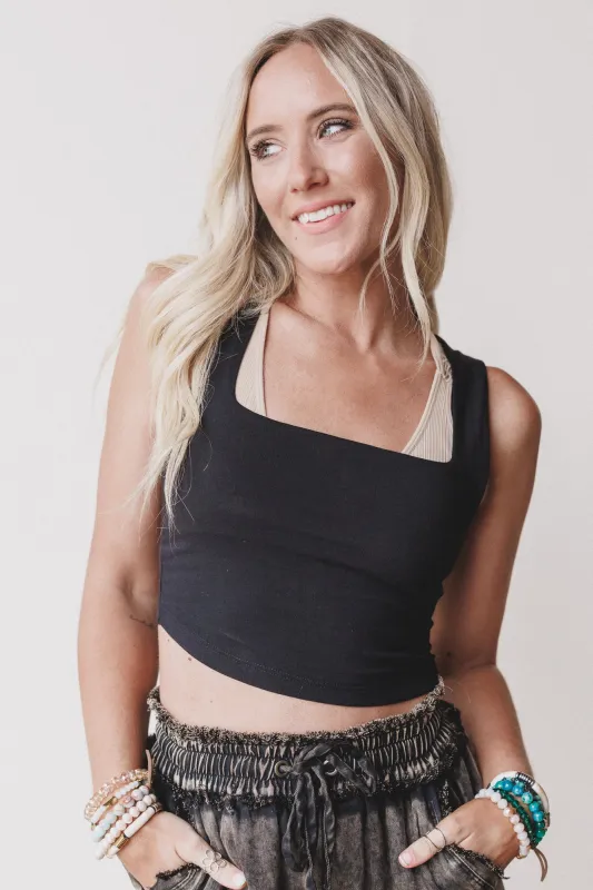 Cool Intentions Top - Black made by Zenana