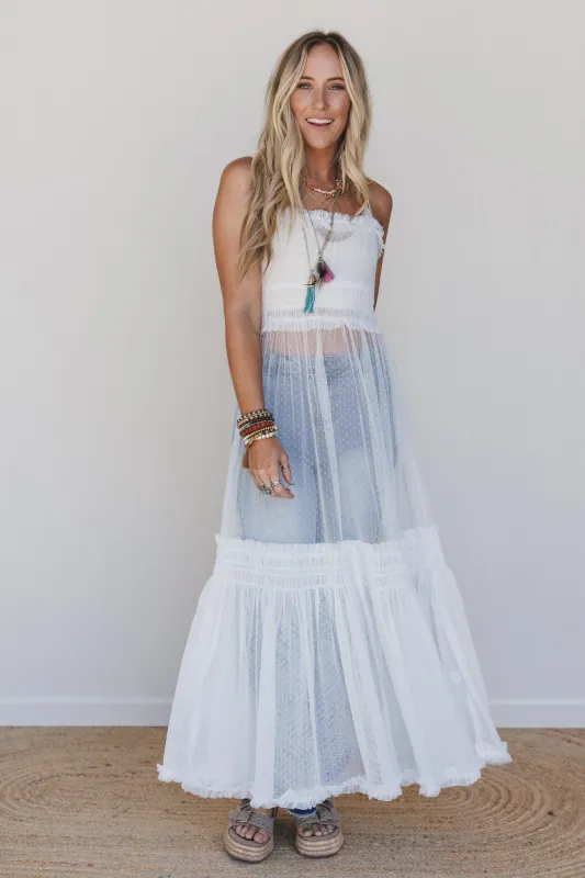 Light Layers Maxi Dress - White sold by Three Bird Nest