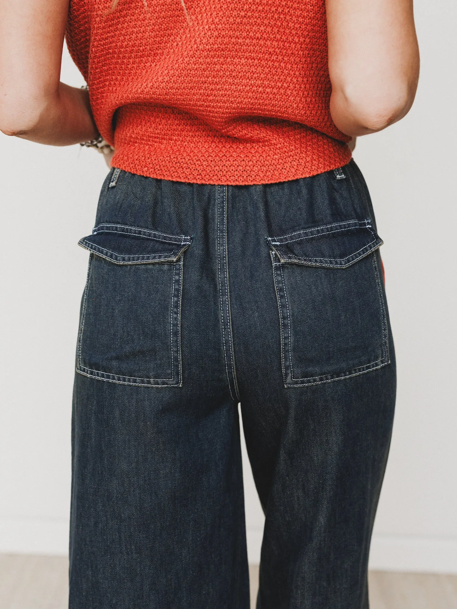 Boho Blues Wide Leg Denim Pants - Gray Denim sold by Three Bird Nest product image thumbnail 4