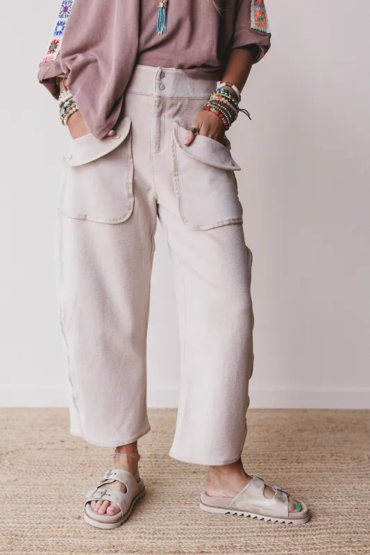 Nothing Less Barrel Pants - Sand sold by Three Bird Nest