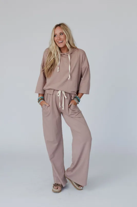 The Nest Arianna Top And Pant Set - Mocha sold by Three Bird Nest