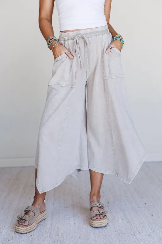 Eventide Wide Leg Pants - Khaki sold by Three Bird Nest