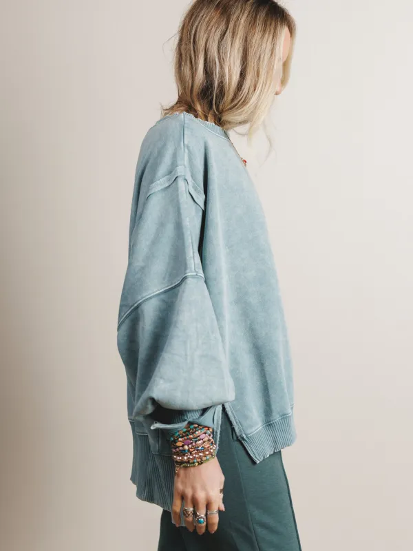 Honey Cloud Sweatshirt  - Ash Blue sold by Three Bird Nest