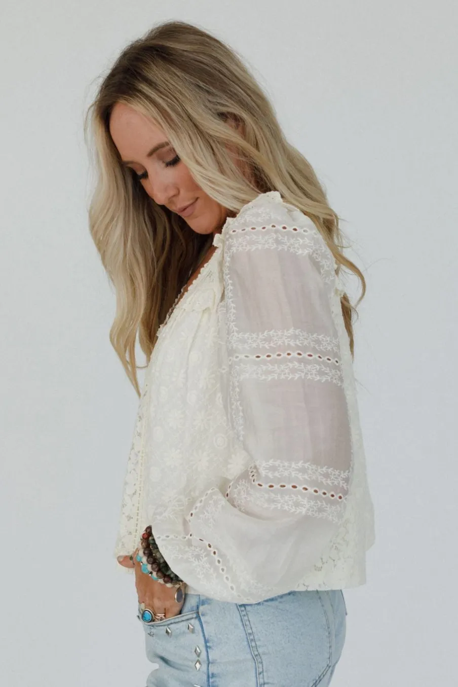 So Enchanted Lace Top - Cream sold by Three Bird Nest product image thumbnail 5