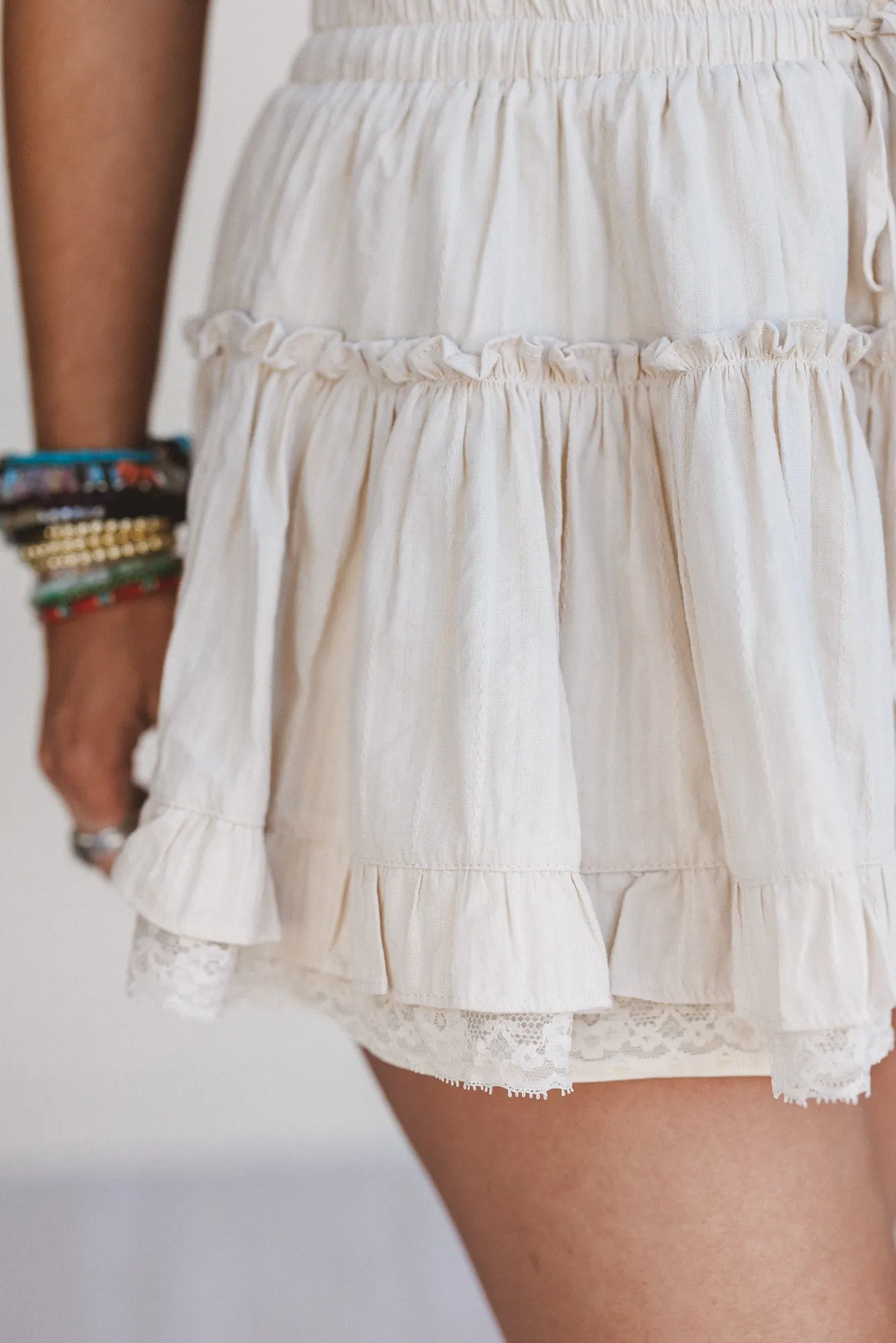 Sweet Pastures Tiered Skirt - Natural sold by Three Bird Nest product image thumbnail 3