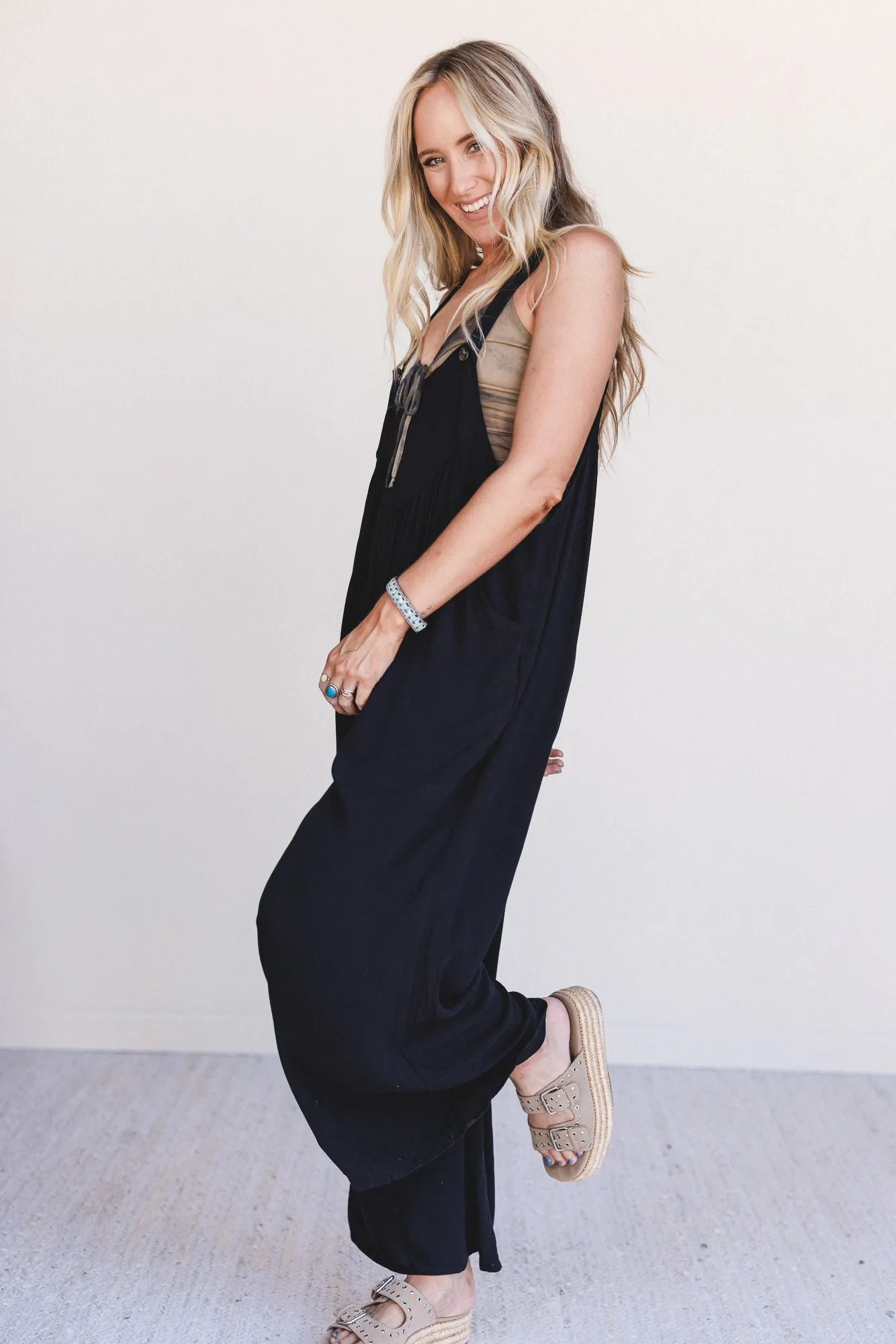 Sunset Revival Jumpsuit - Black sold by Three Bird Nest product image thumbnail 2