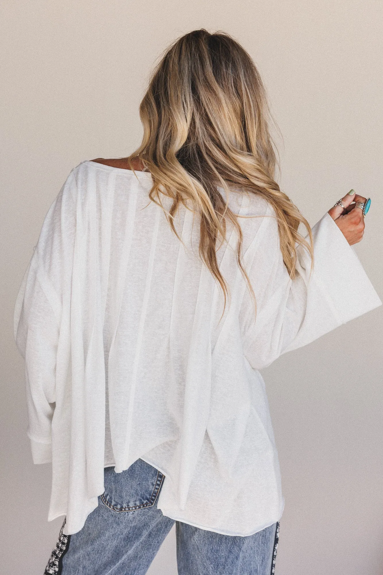 The Nest Isla Drift Top - Ivory sold by Three Bird Nest product image thumbnail 3