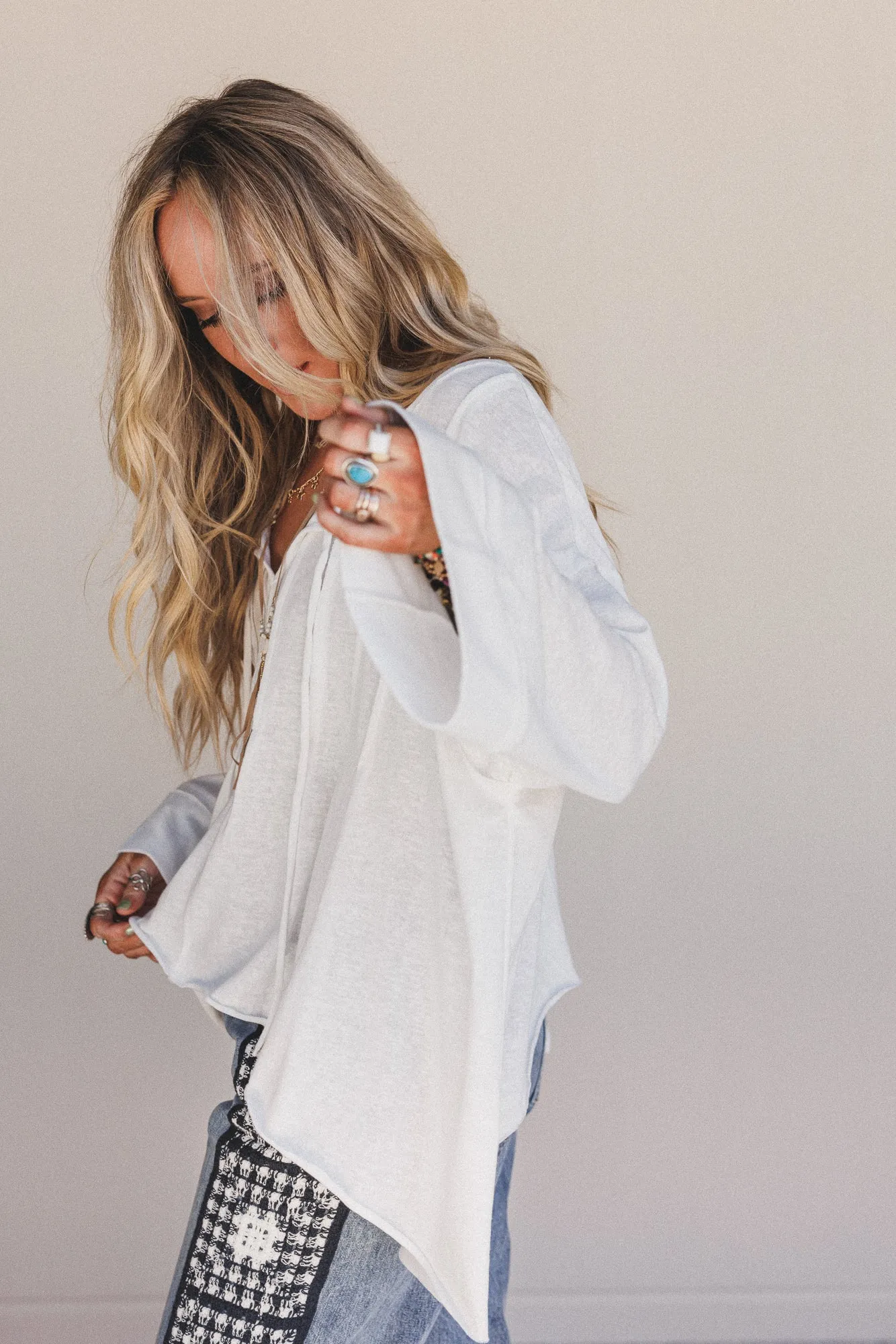 The Nest Isla Drift Top - Ivory sold by Three Bird Nest product image thumbnail 2