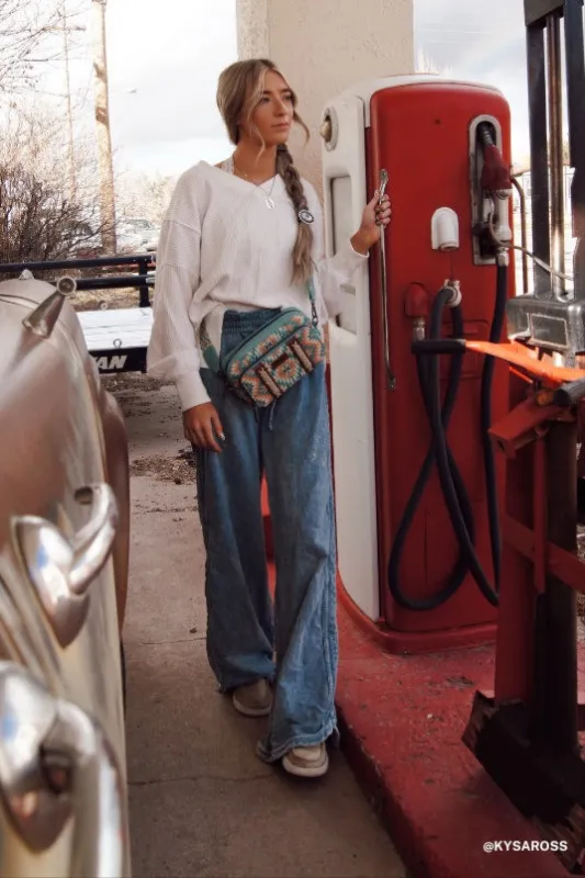 So Comfy Wide Leg Pant Full Length - Navy sold by Three Bird Nest