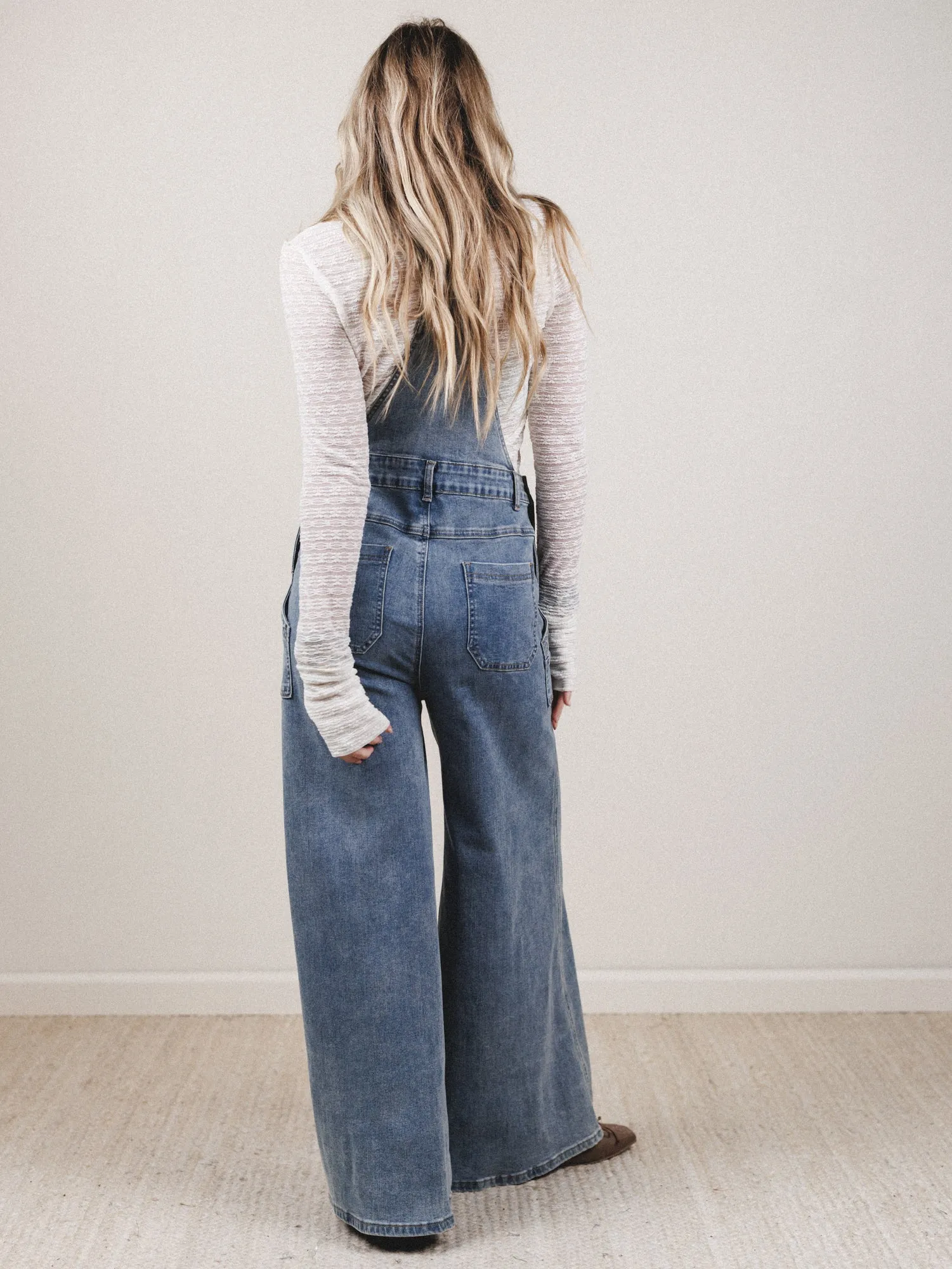 Above All Overalls - Medium Denim sold by Three Bird Nest product image thumbnail 5