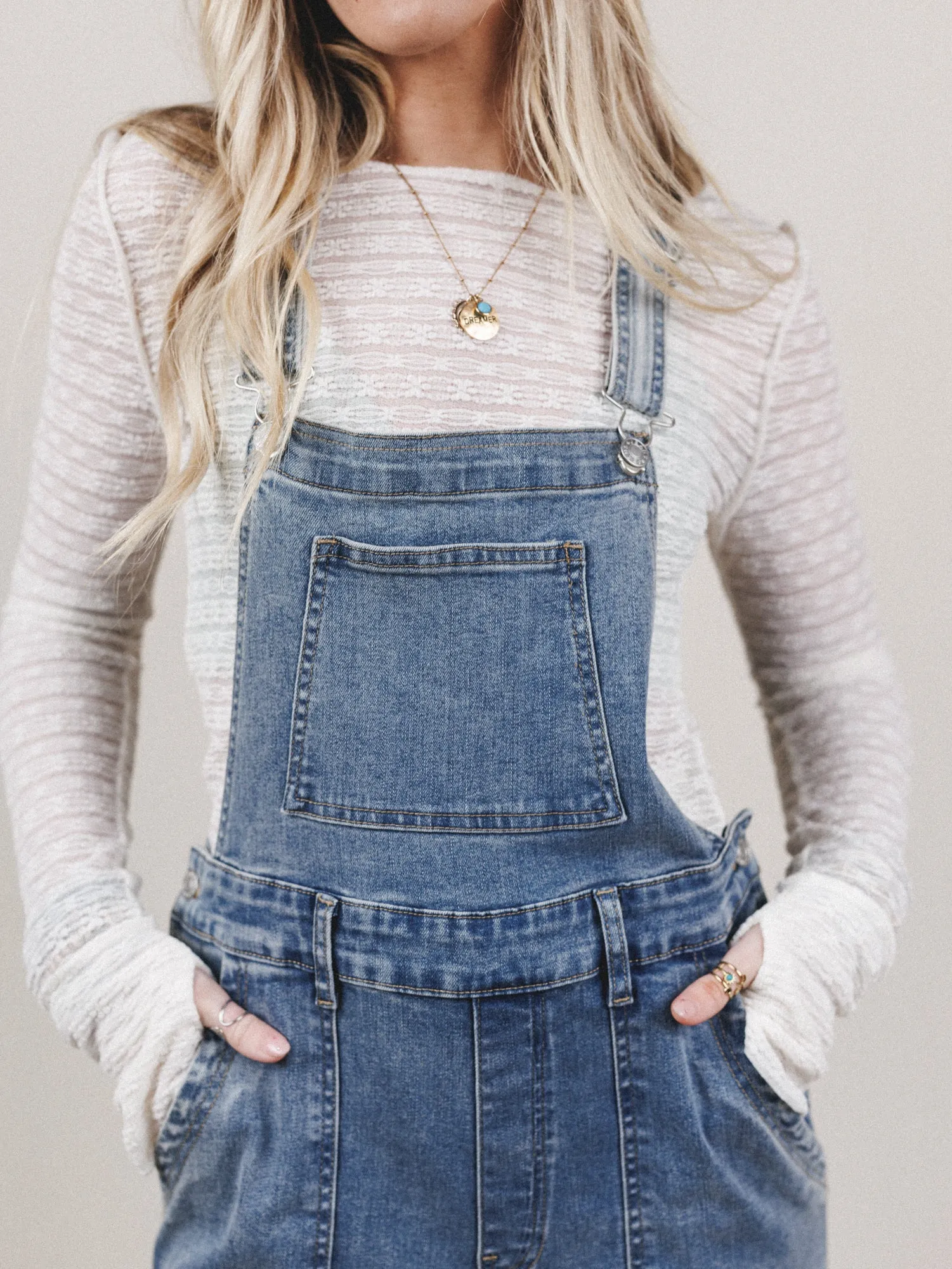 Above All Overalls - Medium Denim sold by Three Bird Nest product image thumbnail 4
