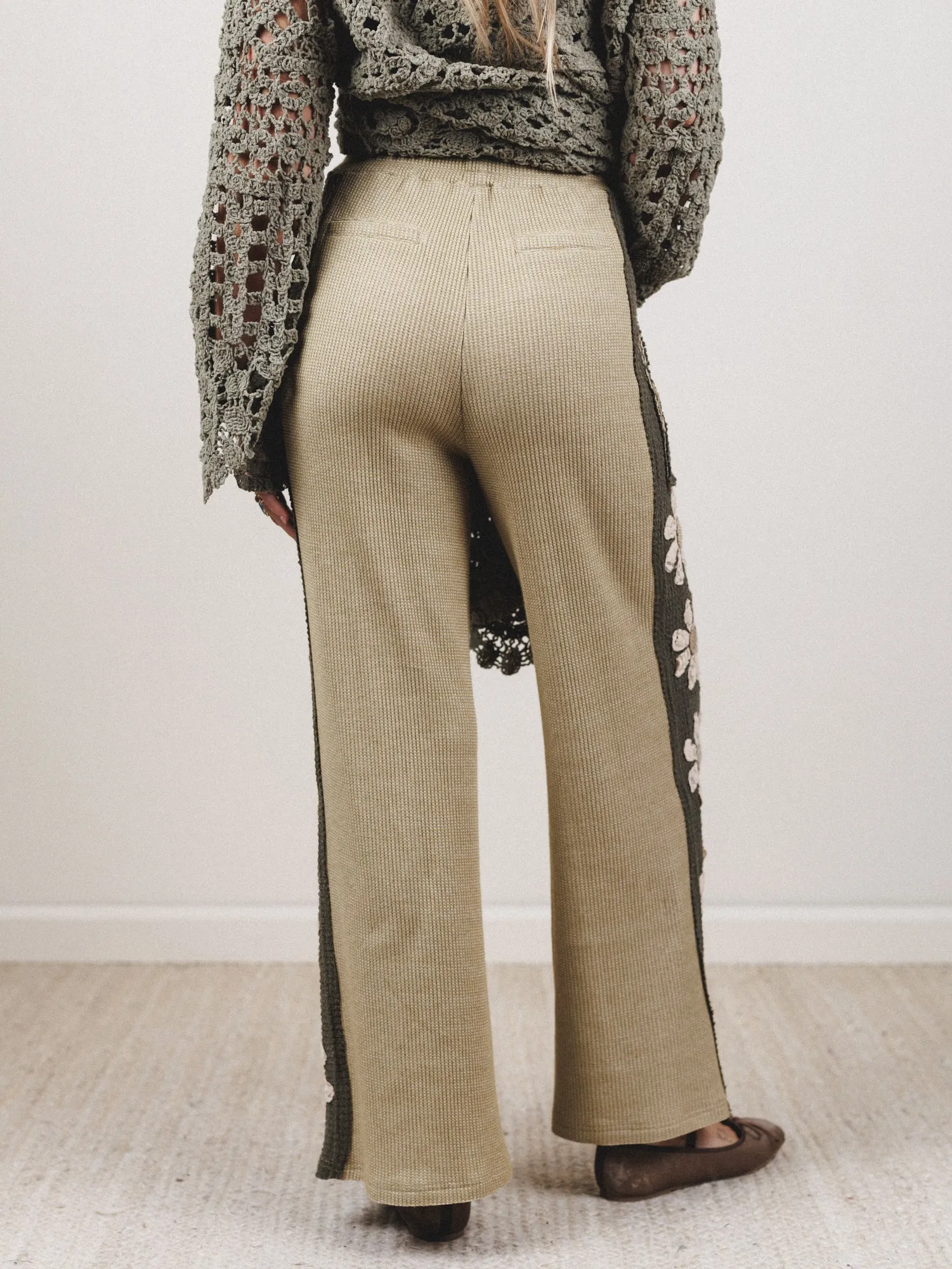 Flower Fields Large Pocket Pants - Sage sold by Three Bird Nest product image thumbnail 4