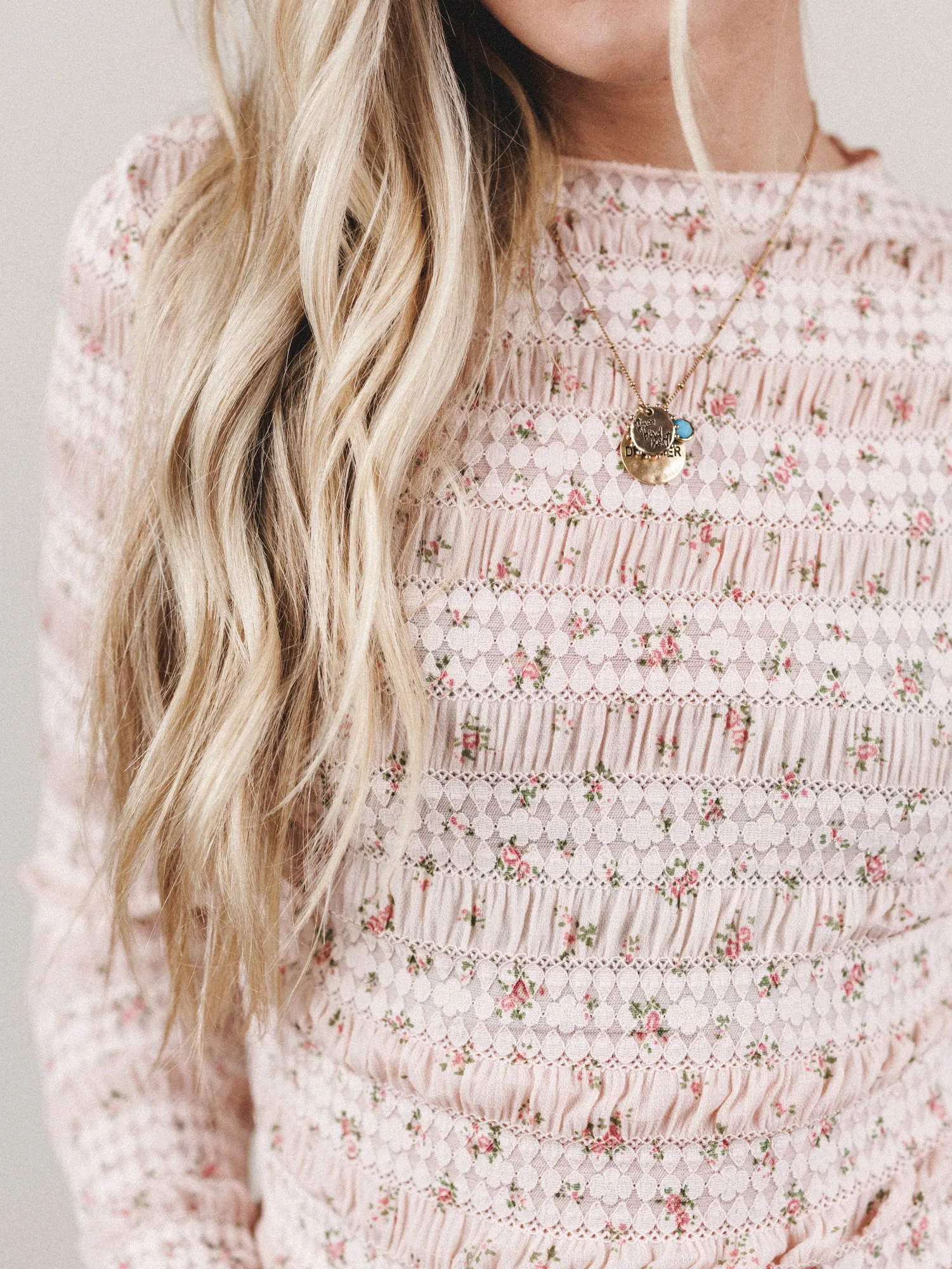 Peach Blossom Floral Top - Peach sold by Three Bird Nest product image thumbnail 2