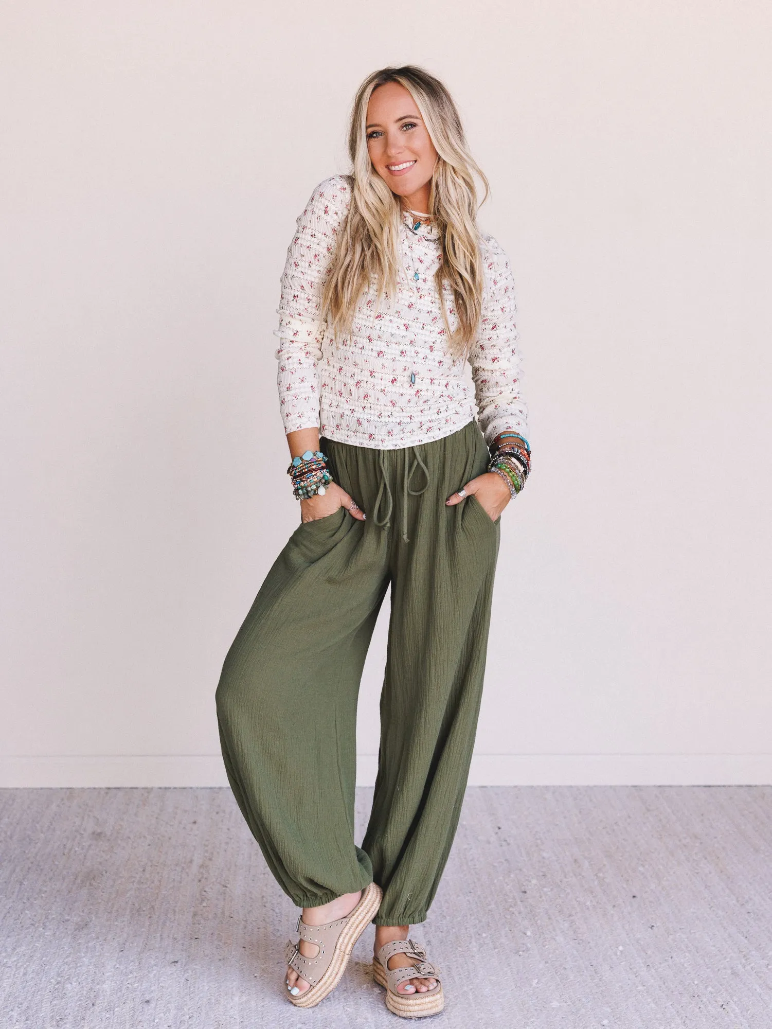 Peach Blossom Floral Top - Cream sold by Three Bird Nest product image thumbnail 3