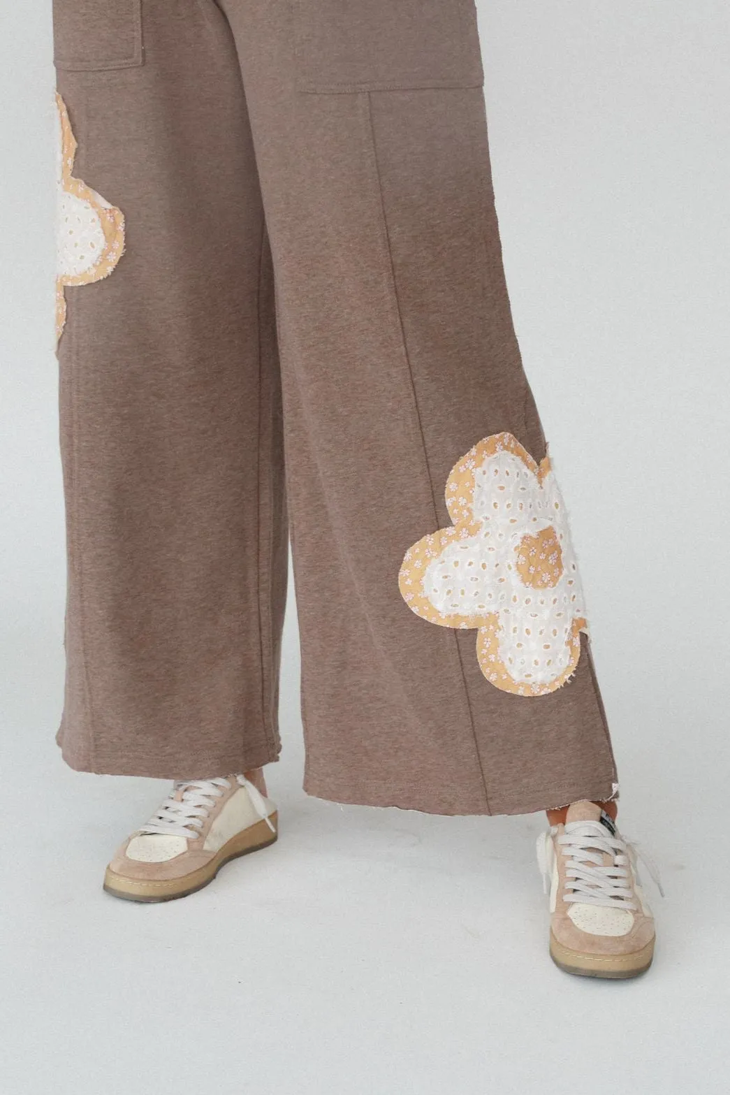 Wild Daisy Patch Pants - Mocha sold by Three Bird Nest product image thumbnail 5