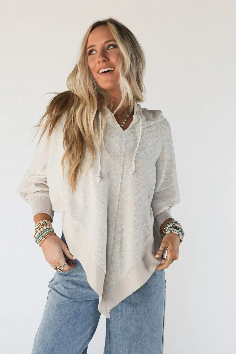 High Point Hoodie Top - Beige sold by Three Bird Nest product image thumbnail 2