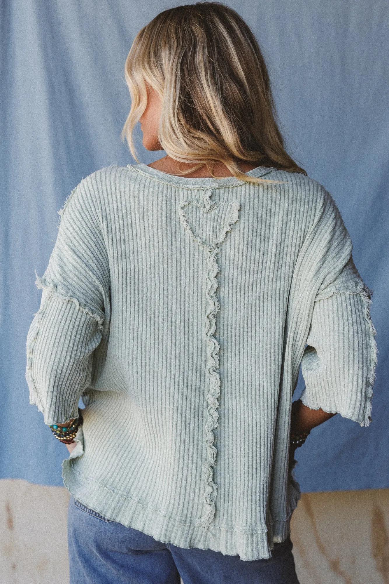 Jaqueline Textured Top - Sage sold by Three Bird Nest product image thumbnail 4