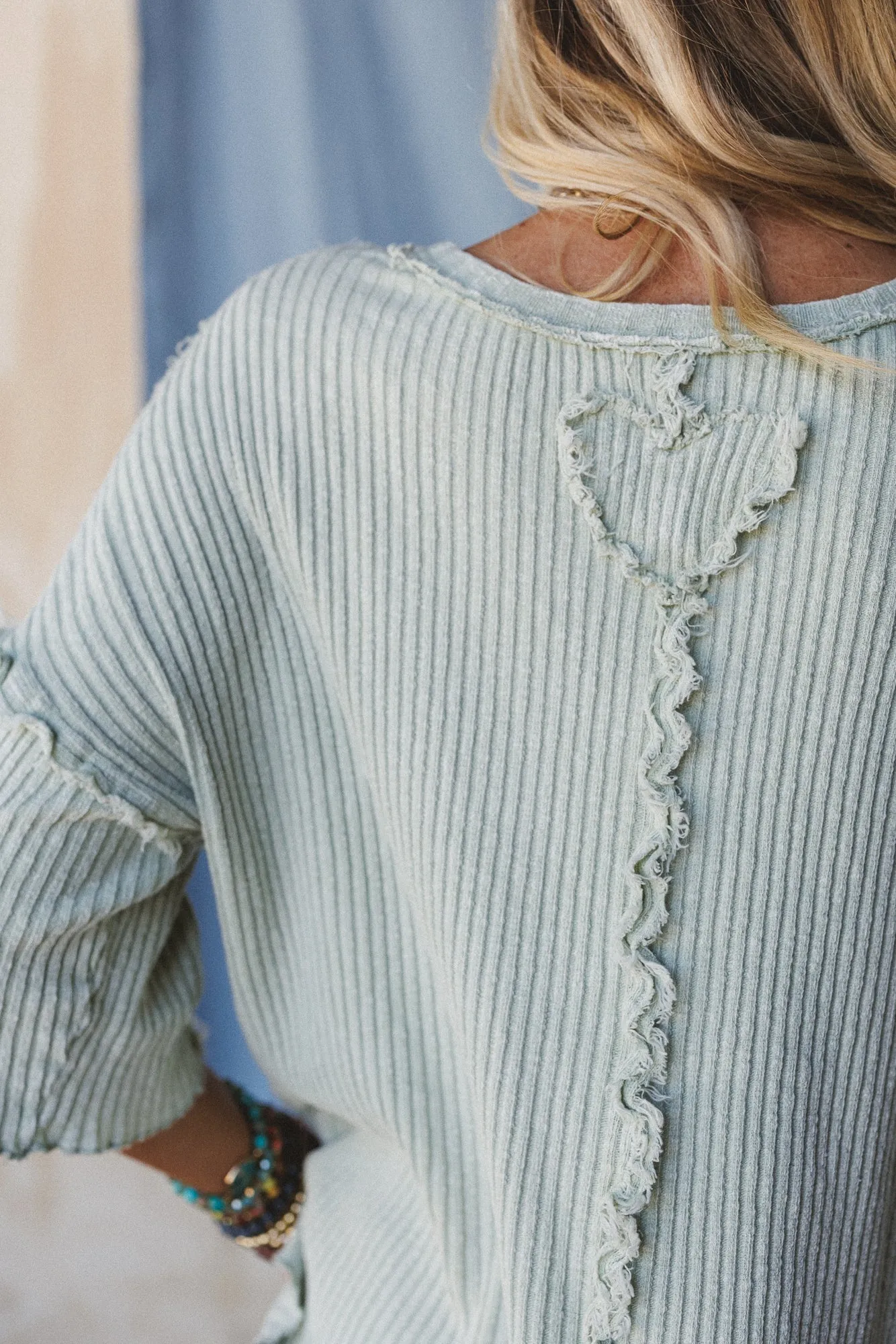 Jaqueline Textured Top - Sage sold by Three Bird Nest product image thumbnail 2