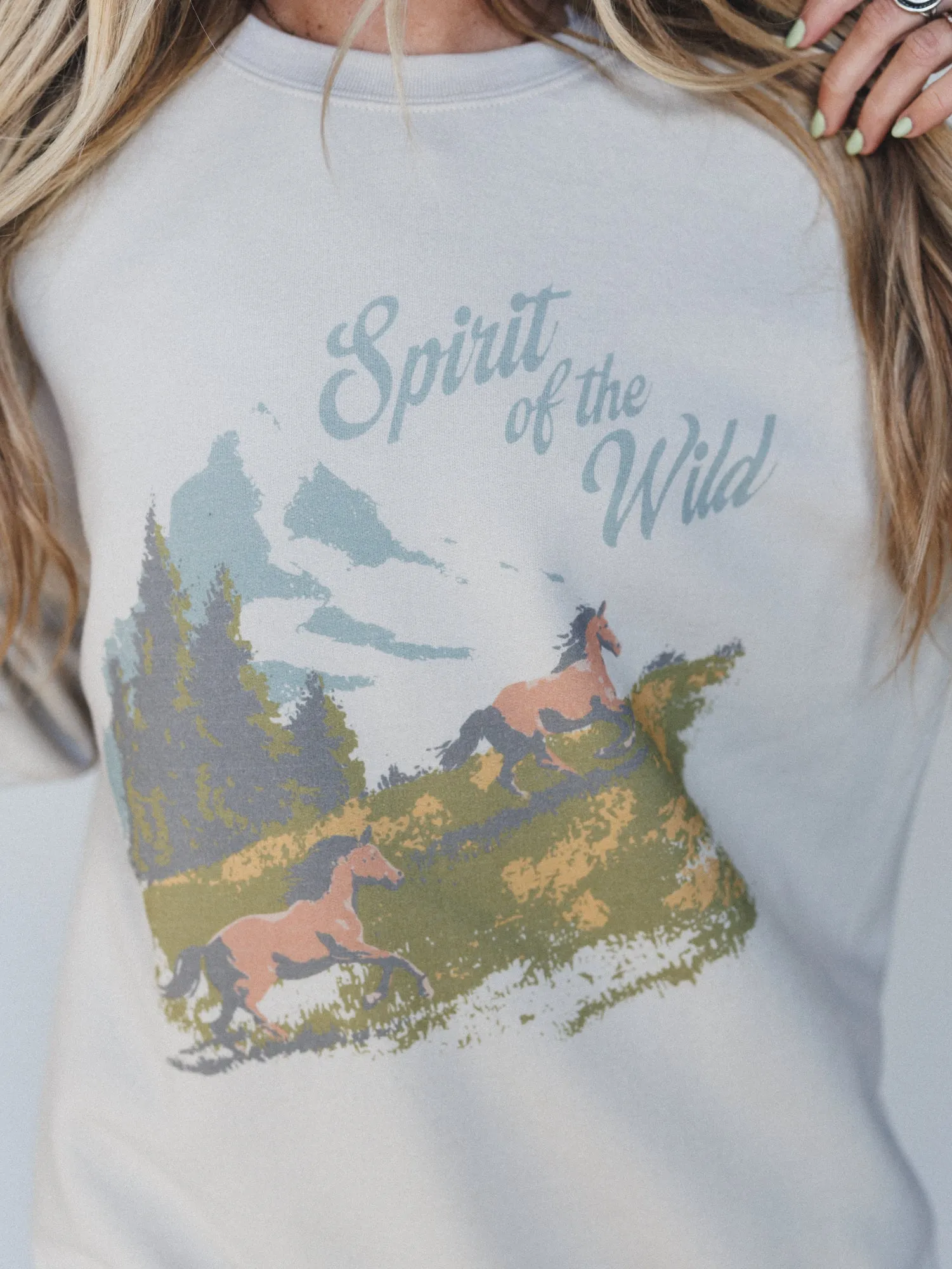 The Nest Spirit Of The Wild Sweatshirt - Sand sold by Three Bird Nest product image thumbnail 2