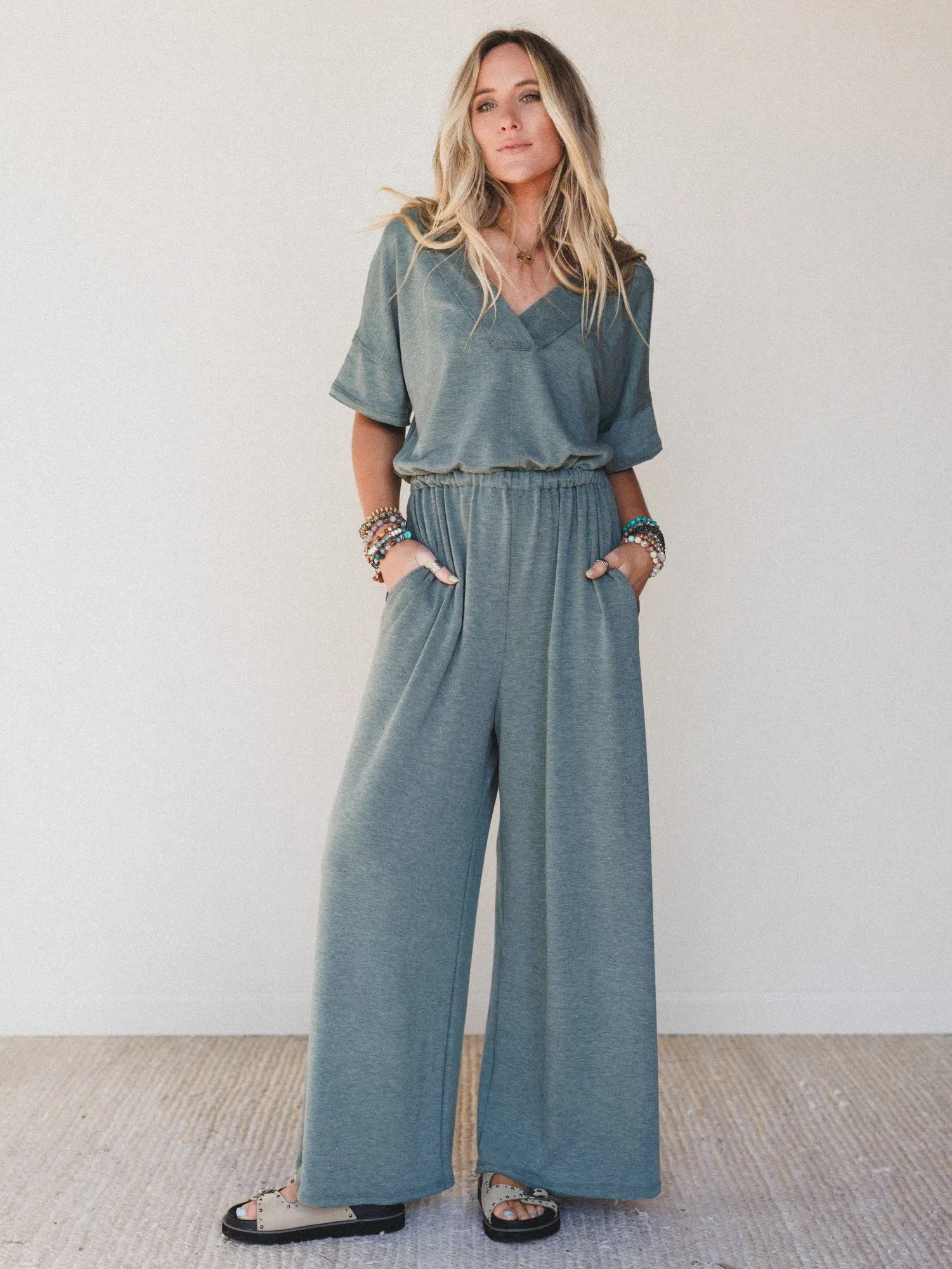 The Nest On The Go Jumpsuit - Olive sold by Three Bird Nest