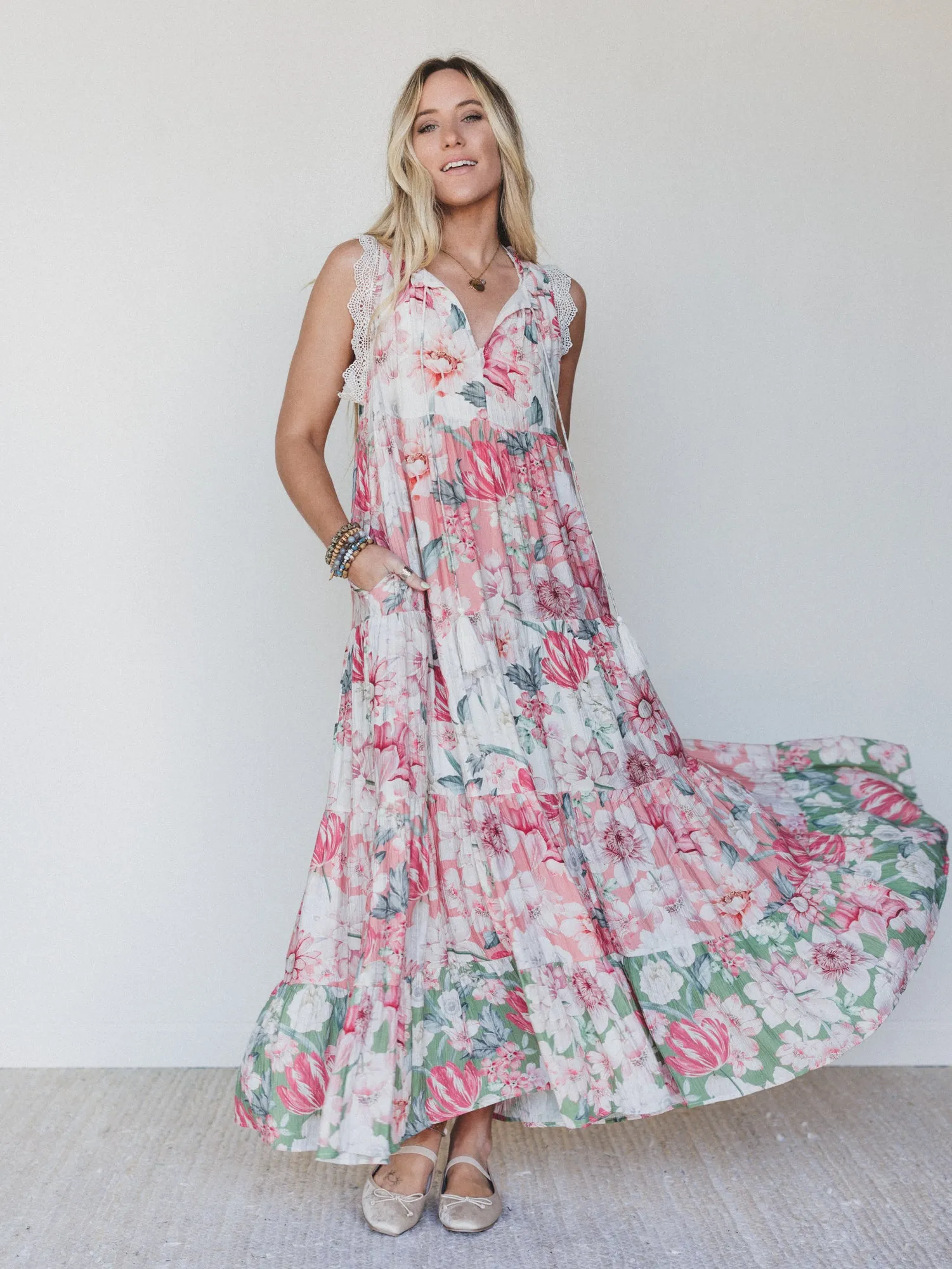 Zeya Floral Maxi Dress - Floral Multi sold by Three Bird Nest product image thumbnail 4