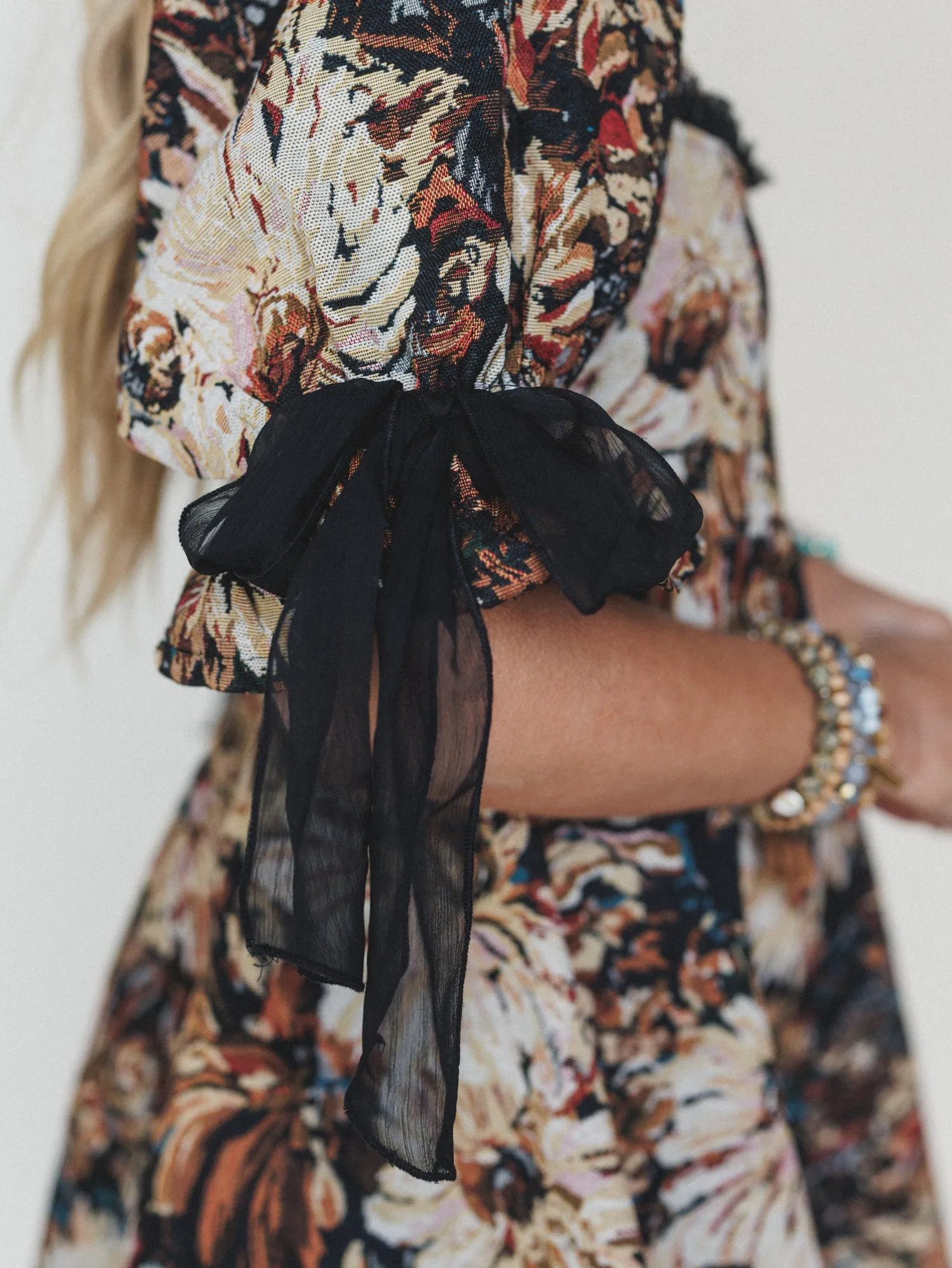 Softly Falling Floral Dress - Black sold by Three Bird Nest product image thumbnail 3