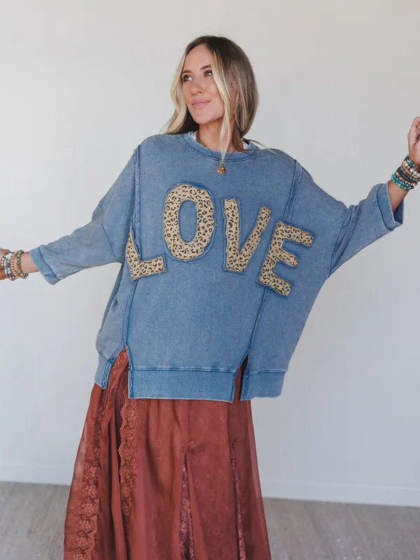 Love Wild Top - Denim sold by Three Bird Nest