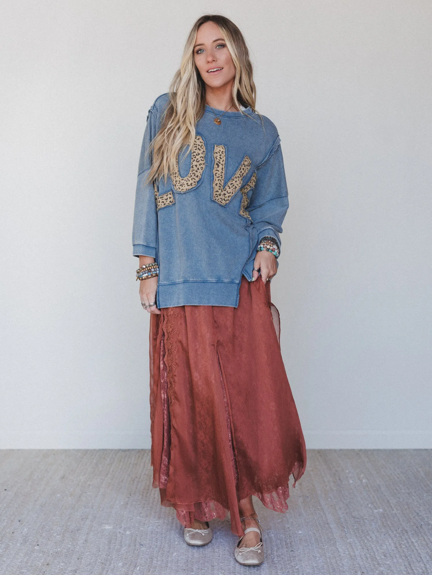 Love Wild Top - Denim sold by Three Bird Nest product image thumbnail 3