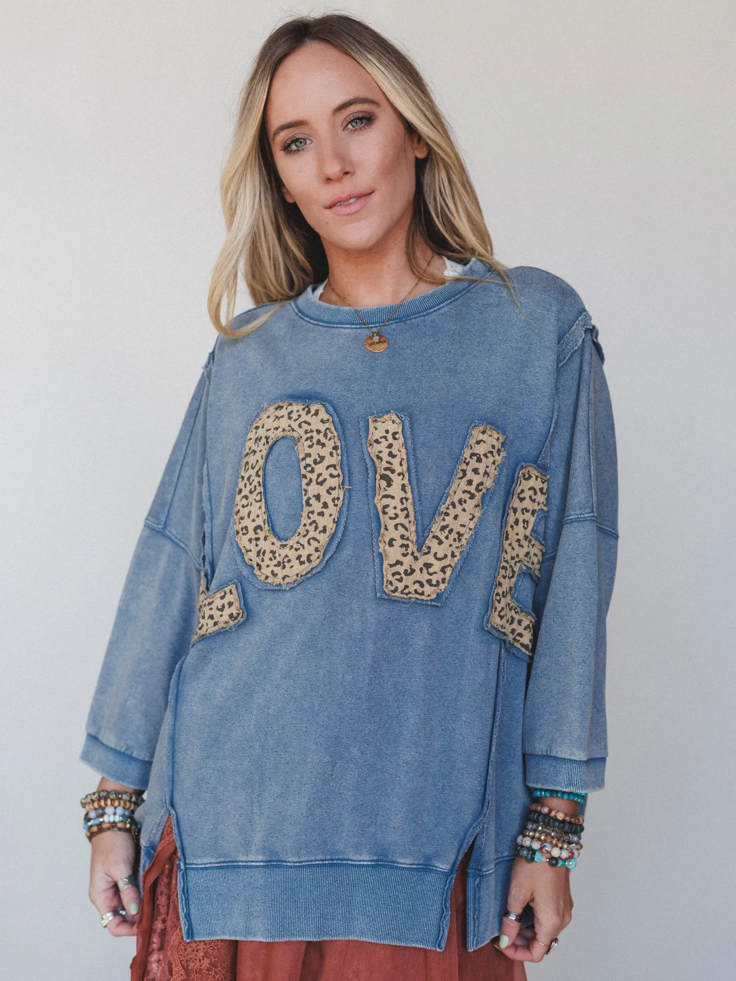 Love Wild Top - Denim sold by Three Bird Nest product image thumbnail 4