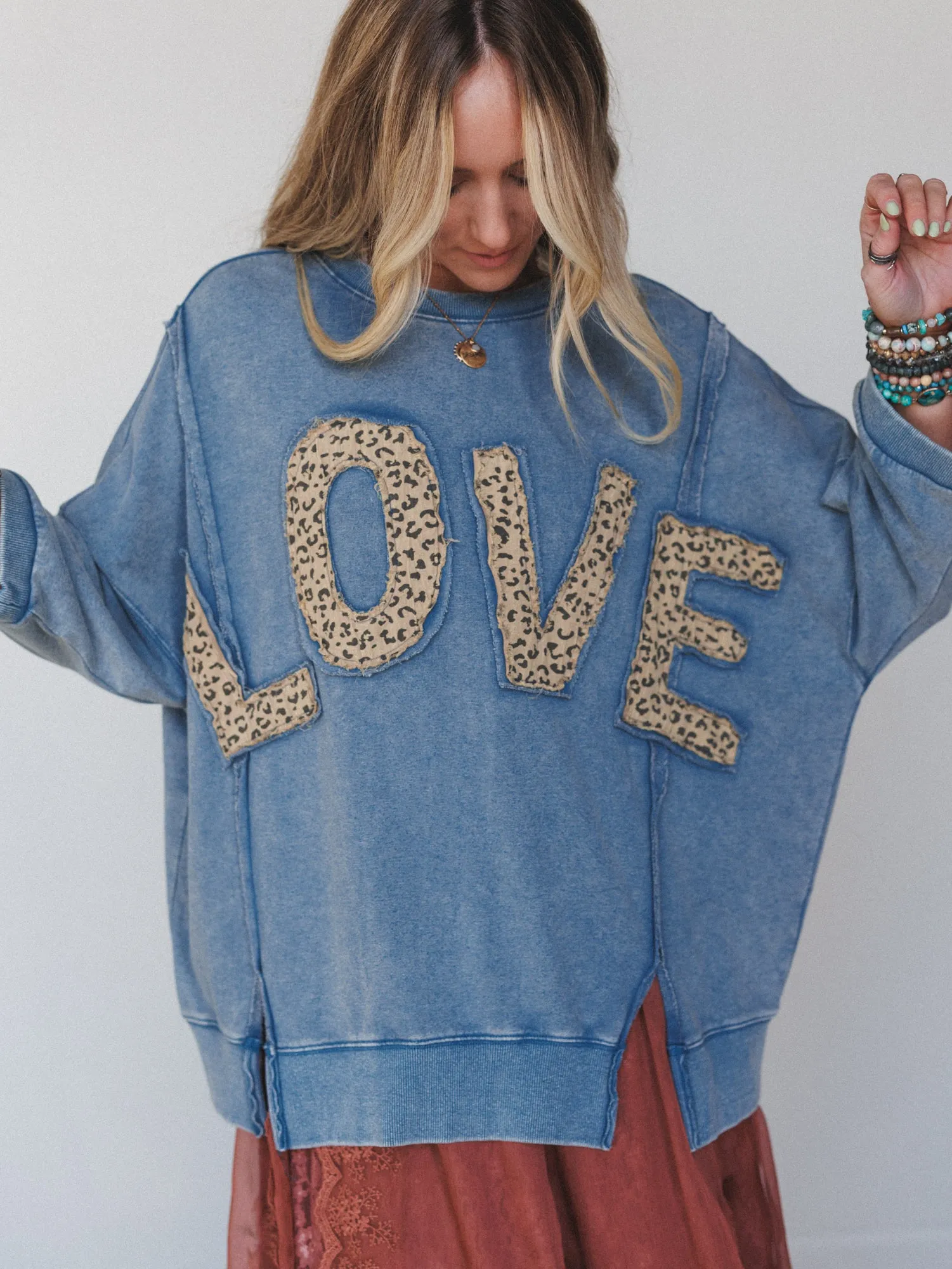 Love Wild Top - Denim sold by Three Bird Nest product image thumbnail 2