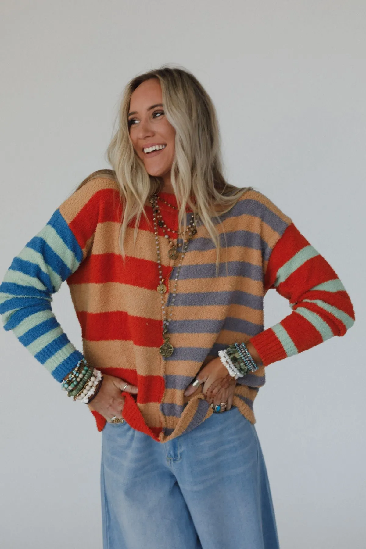 Dulcie Striped Sweater - Camel sold by Three Bird Nest product image thumbnail 2