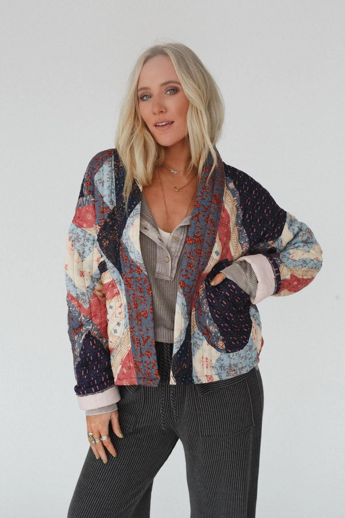 Secret Haven Quilted Jacket - Multi sold by Three Bird Nest product image thumbnail 4