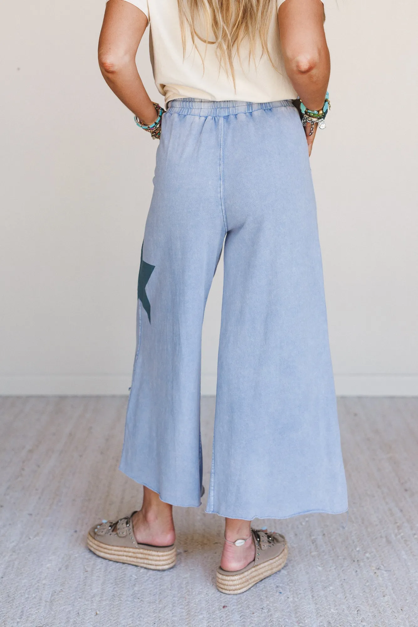 Wishful Thinking Wide Leg Pants - Blue sold by Three Bird Nest product image thumbnail 4