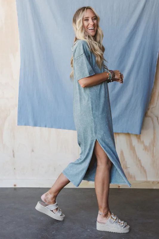 Earth Ease Tee Dress - Sage made by Very J