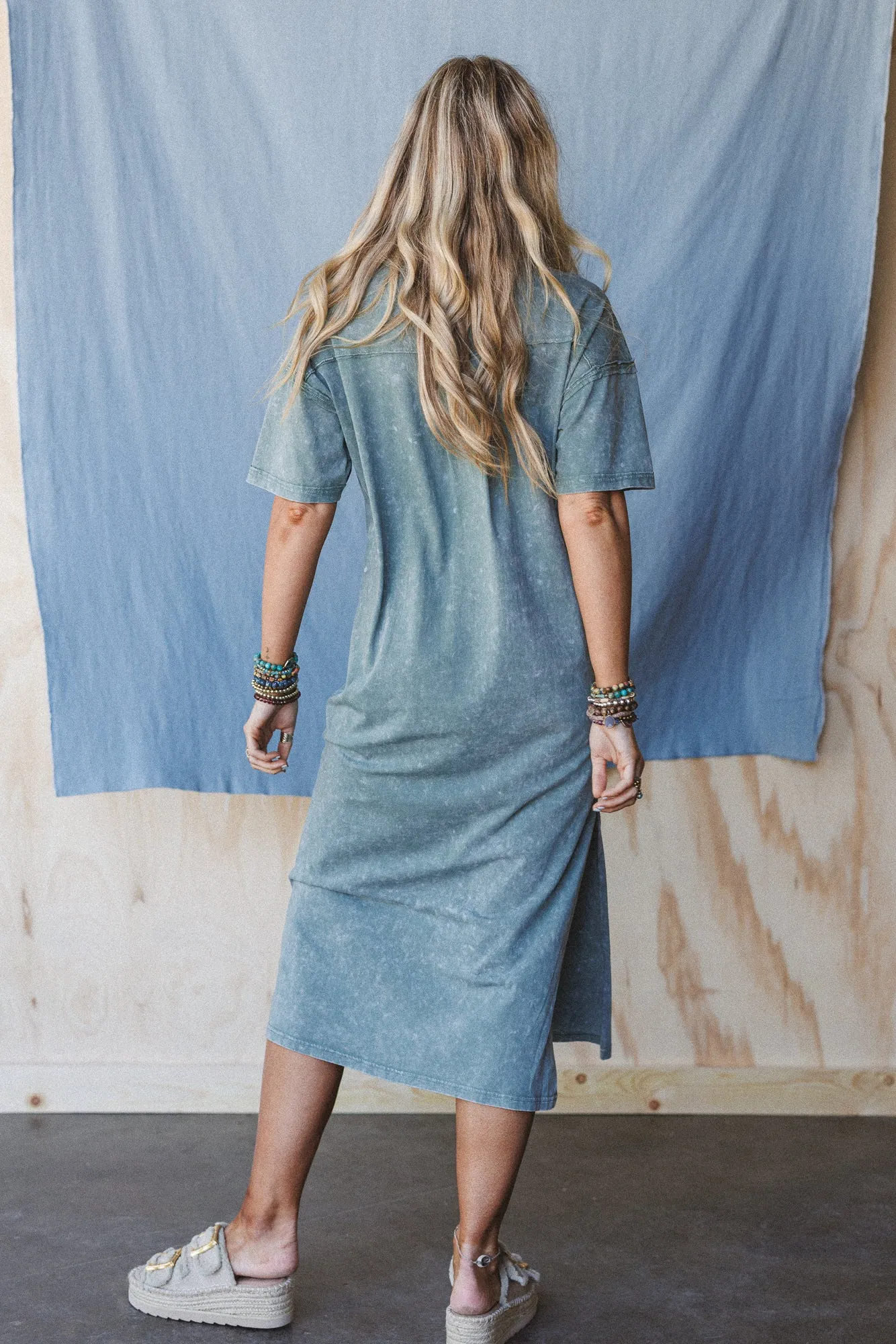 Earth Ease Tee Dress - Sage sold by Three Bird Nest product image thumbnail 4