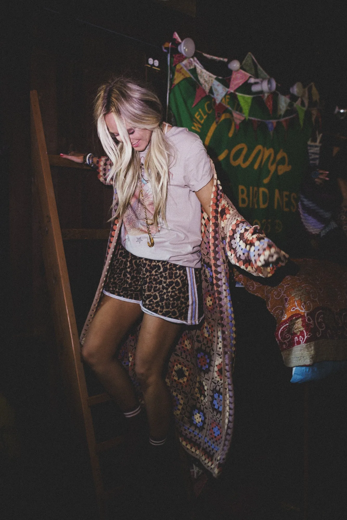 Riviera Nights Leopard Print Shorts - Mocha sold by Three Bird Nest product image thumbnail 2