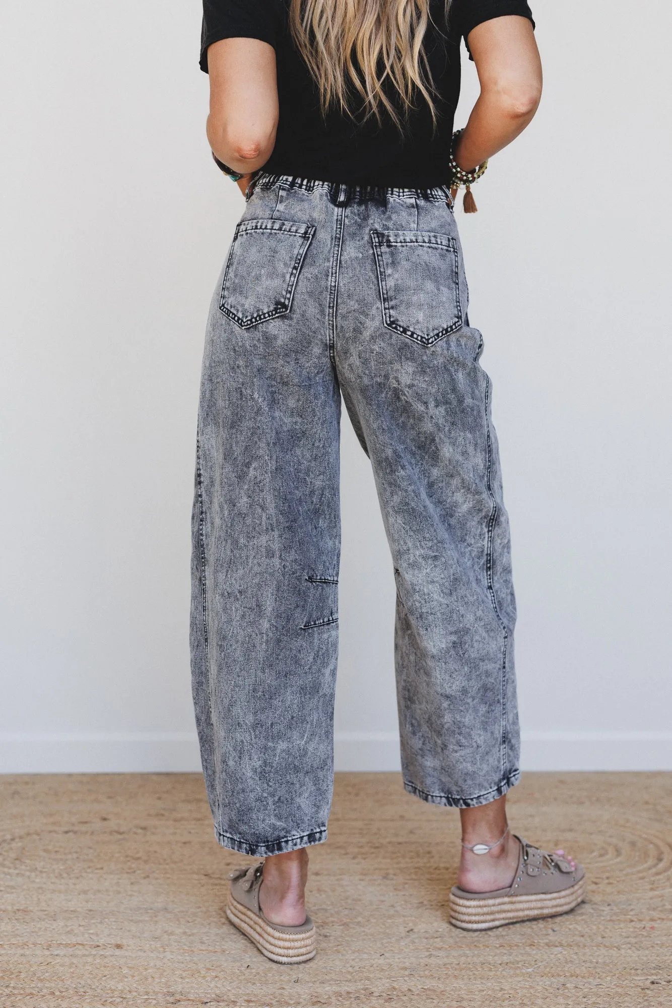 Lucky Break Barrel Jeans - Grey sold by Three Bird Nest product image thumbnail 5