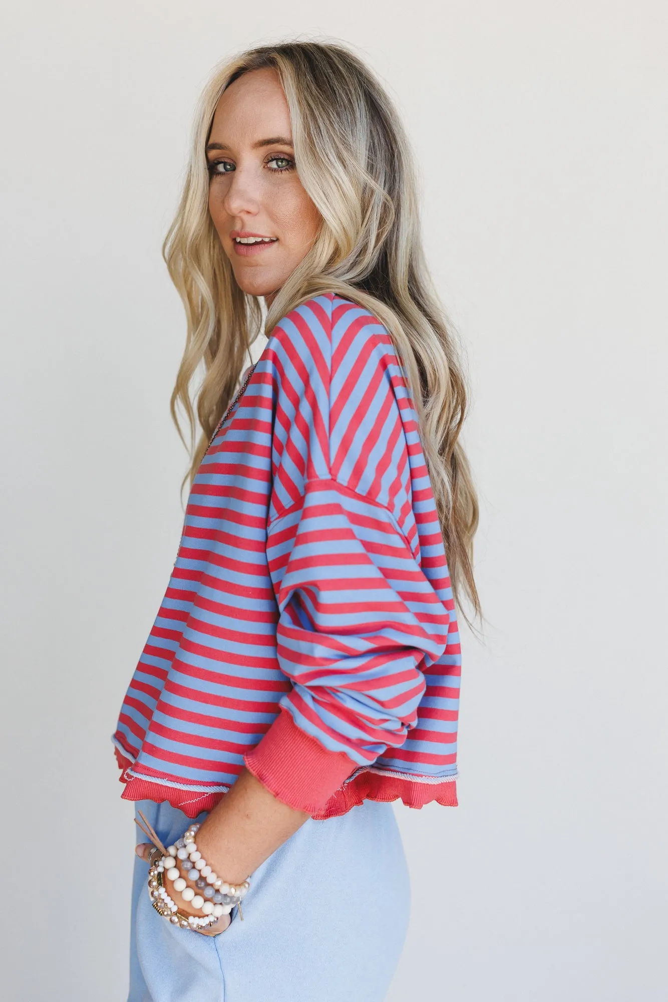 Freestyle Striped Top - Blue Multi sold by Three Bird Nest product image thumbnail 3