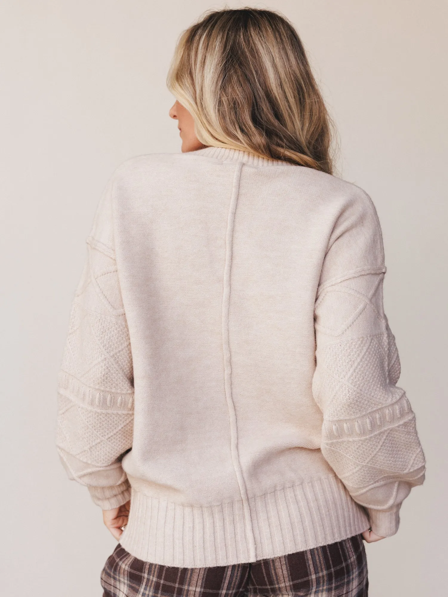 Let It Wander Cardigan - Oatmeal sold by Three Bird Nest product image thumbnail 5