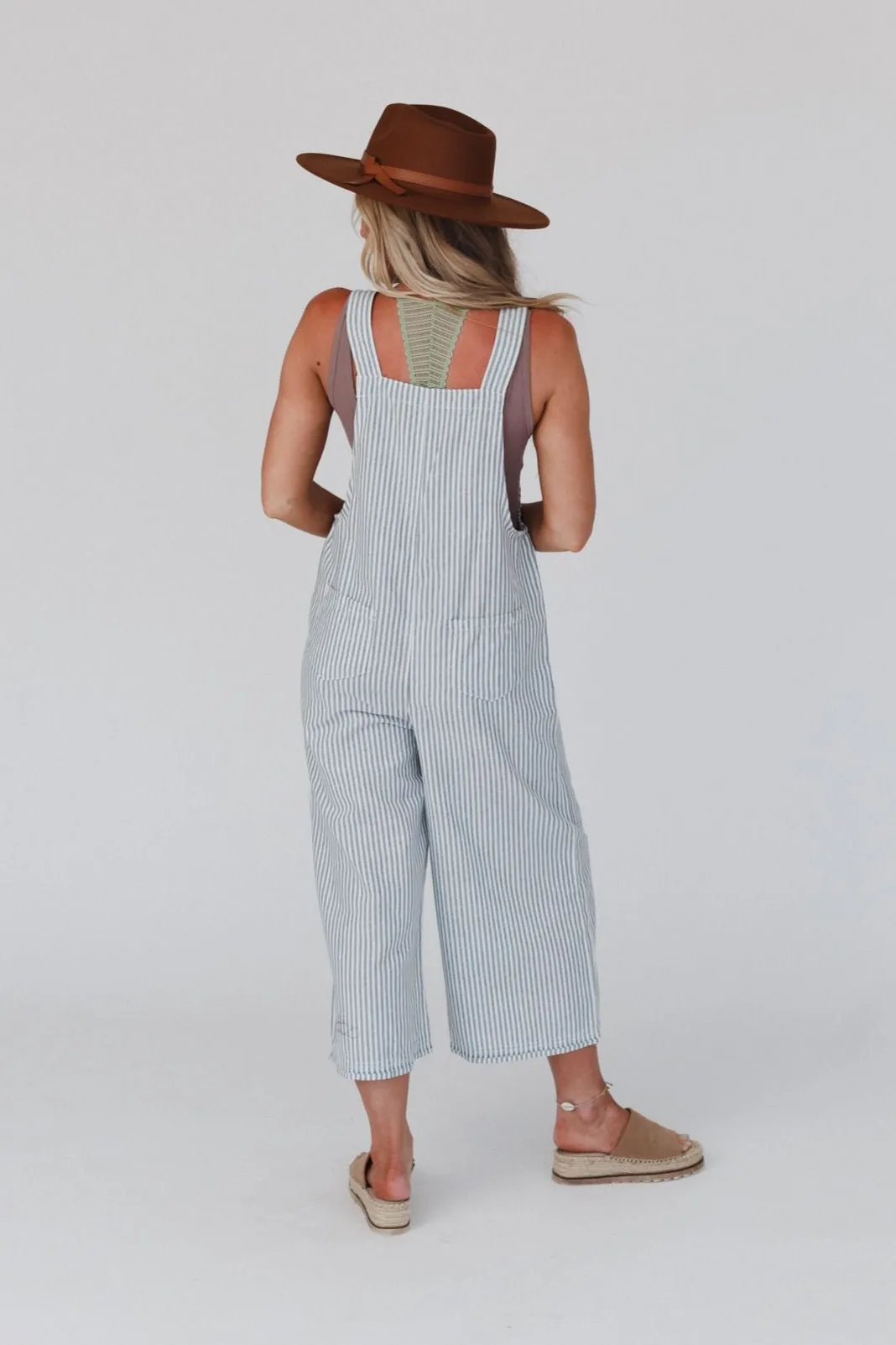 High Hopes Denim Overalls - Denim Stripe sold by Three Bird Nest product image thumbnail 4