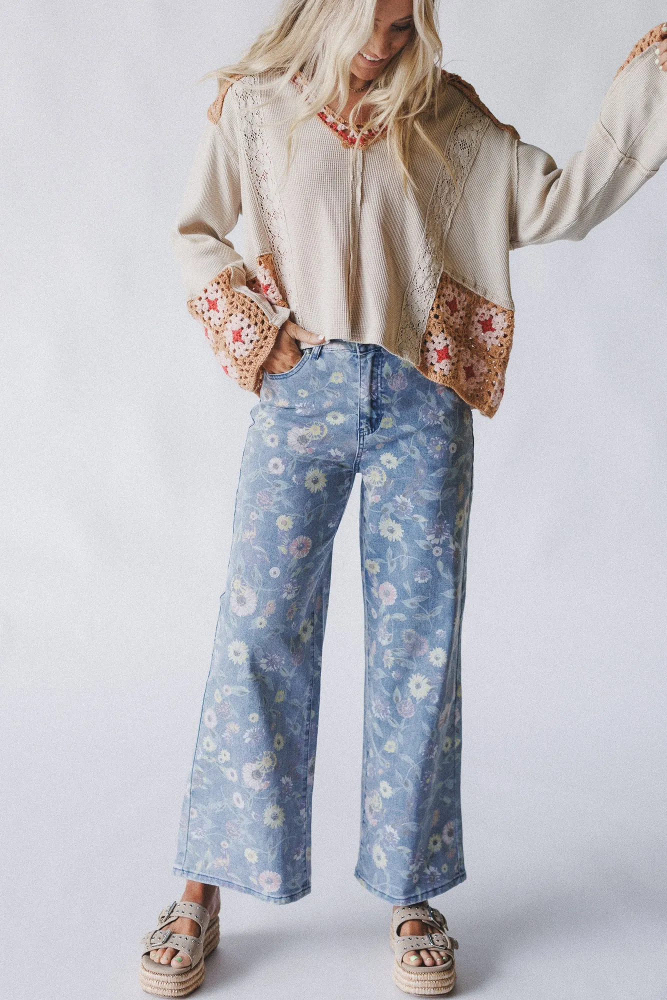 Botanical Garden Pants - Denim sold by Three Bird Nest