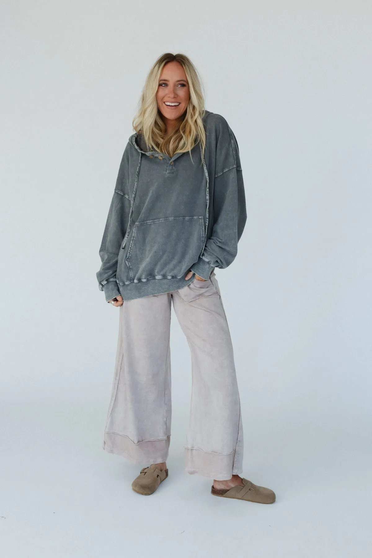 Janelle Peace Patch Sweatshirt Top - Ash sold by Three Bird Nest product image thumbnail 4