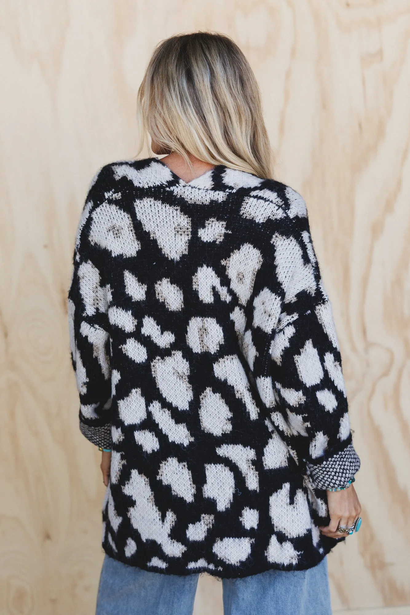 Viva Leopard Print Cardigan - Black sold by Three Bird Nest product image thumbnail 5