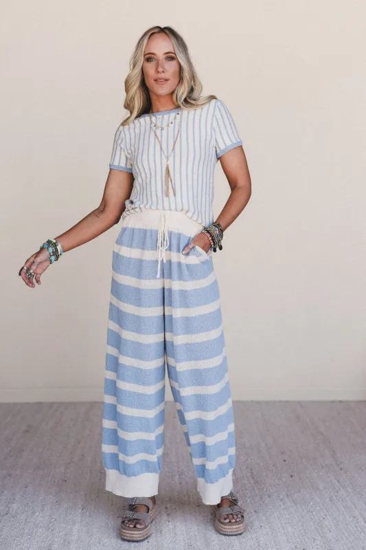 Salt Kissed Striped Bottoms - Ivory Multi made by Peach Love California